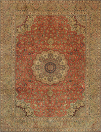 Machine Washable Traditional Mahogany Brown Rug, wshtr93