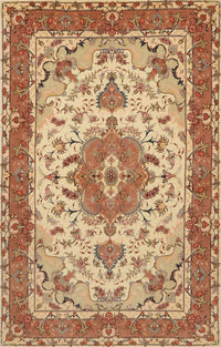 Machine Washable Traditional Red Rug, wshtr940