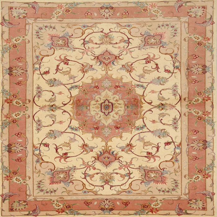 Square Traditional Orange Persian Rug, tr941