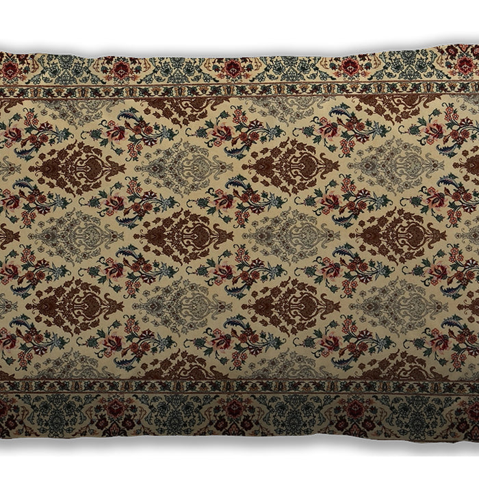 Traditional Classic Rectangular Sepia Brown Lumbar Throw Pillow, 13 inch by 19 inch, lbtr942