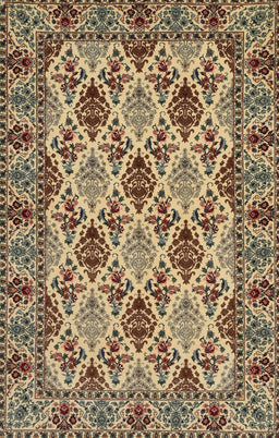 Machine Washable Traditional Sepia Brown Rug, wshtr942