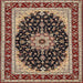 Square Traditional Red Medallion Rug, tr945