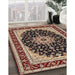 Traditional Red Medallion Rug in Family Room, tr945