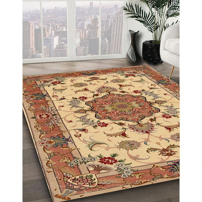 Traditional Red Persian Rug in Family Room, tr946