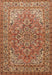 Machine Washable Traditional Mahogany Brown Rug, wshtr947