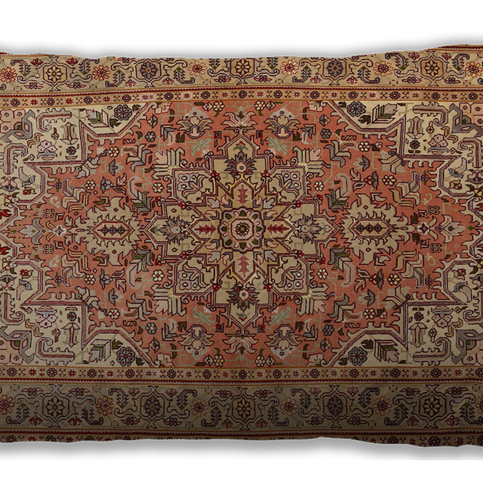 Traditional Classic Rectangular Mahogany Brown Lumbar Throw Pillow, 13 inch by 19 inch, lbtr947