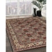 Traditional Camel Brown Persian Rug in Family Room, tr948