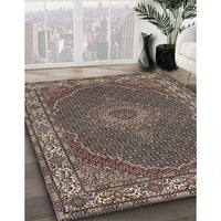 Traditional Bakers Brown Medallion Rug, tr949