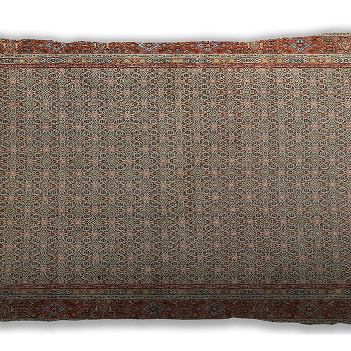 Traditional Classic Rectangular Sienna Brown Lumbar Throw Pillow, 13 inch by 19 inch, lbtr950