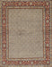 Machine Washable Traditional Light French Beige Brown Rug, wshtr951