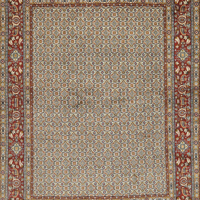Machine Washable Traditional Light French Beige Brown Rug, wshtr951