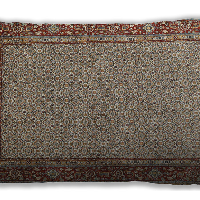 Traditional Classic Rectangular Light French Beige Brown Lumbar Throw Pillow, 13 inch by 19 inch, lbtr951