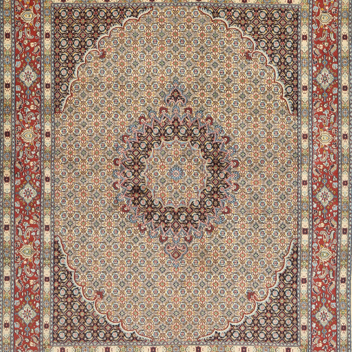 Traditional Light French Beige Brown Medallion Rug, tr952