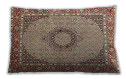 Traditional Classic Rectangular Light French Beige Brown Lumbar Throw Pillow, 13 inch by 19 inch, lbtr952
