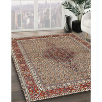 Traditional Light French Beige Brown Persian Rug, tr953