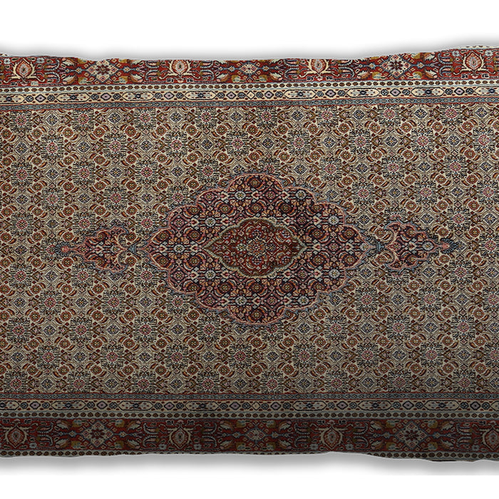 Traditional Classic Rectangular Light French Beige Brown Lumbar Throw Pillow, 13 inch by 19 inch, lbtr953
