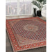 Traditional Saffron Red Persian Rug in Family Room, tr955