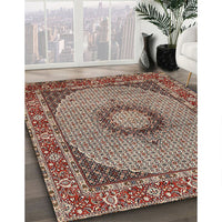 Traditional Light French Beige Brown Medallion Rug, tr956