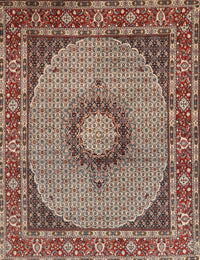 Machine Washable Traditional Light French Beige Brown Rug, wshtr956