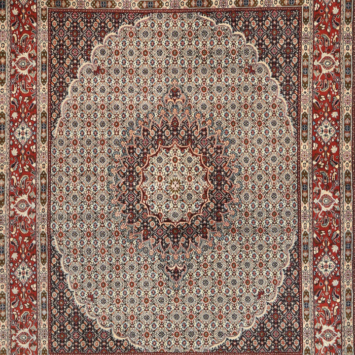 Machine Washable Traditional Light French Beige Brown Rug, wshtr956