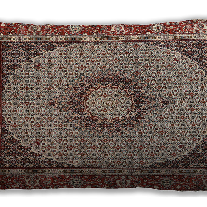 Traditional Classic Rectangular Light French Beige Brown Lumbar Throw Pillow, 13 inch by 19 inch, lbtr956