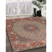 Traditional Light French Beige Brown Medallion Rug, tr957