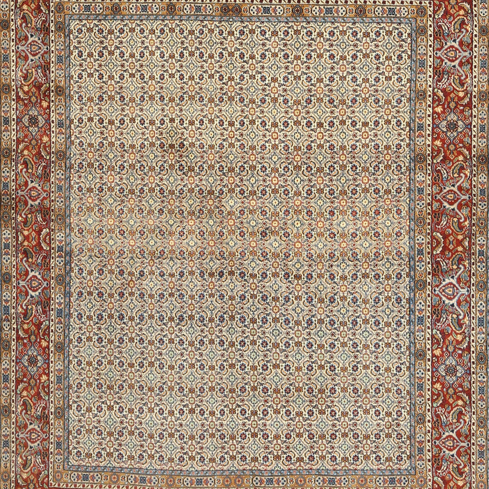 Traditional Dark Sienna Brown Persian Rug, tr958