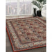 Traditional Camel Brown Persian Rug in Family Room, tr959