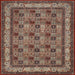 Square Traditional Camel Brown Persian Rug, tr959