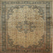 Square Traditional Reddish Brown Persian Rug, tr95