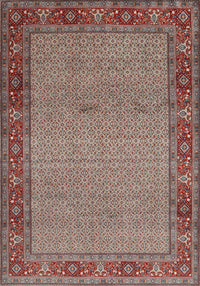 Machine Washable Traditional Light French Beige Brown Rug, wshtr960