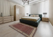 Machine Washable Traditional Camel Brown Rug in a Bedroom, wshtr961