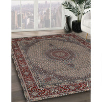 Traditional Bakers Brown Medallion Rug, tr962