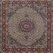 Square Traditional Bakers Brown Medallion Rug, tr962