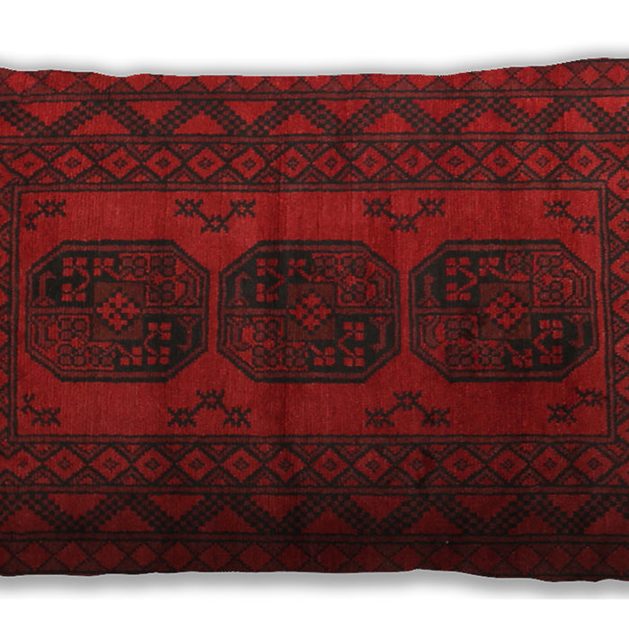 Traditional Classic Rectangular Red Lumbar Throw Pillow, 13 inch by 19 inch, lbtr963