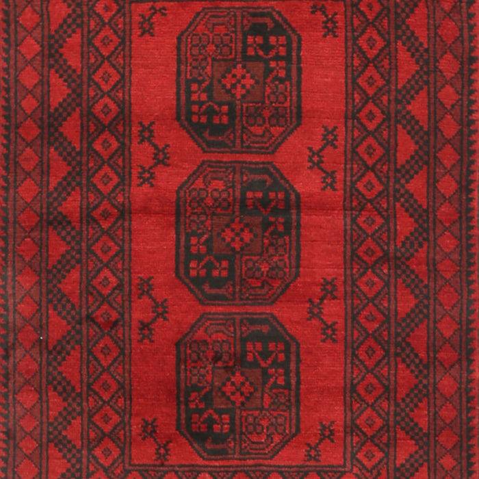 Machine Washable Traditional Red Rug, wshtr963