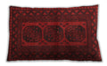 Traditional Classic Rectangular Red Lumbar Throw Pillow, 13 inch by 19 inch, lbtr964