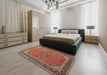 Traditional Red Persian Rug in a Bedroom, tr966