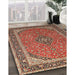 Machine Washable Traditional Tomato Red Rug in a Family Room, wshtr966