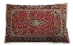 Traditional Classic Rectangular Tangerine Pink Lumbar Throw Pillow, 13 inch by 19 inch, lbtr967