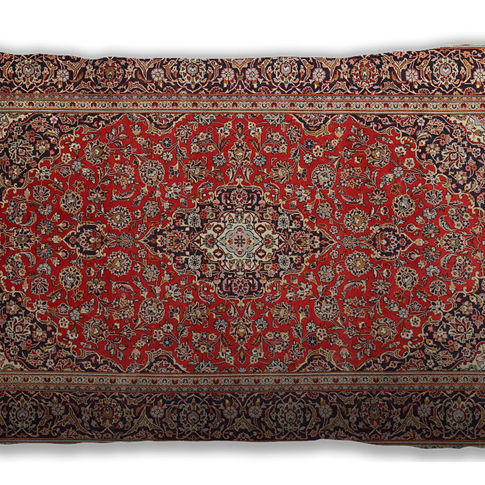 Traditional Classic Rectangular Tangerine Pink Lumbar Throw Pillow, 13 inch by 19 inch, lbtr967