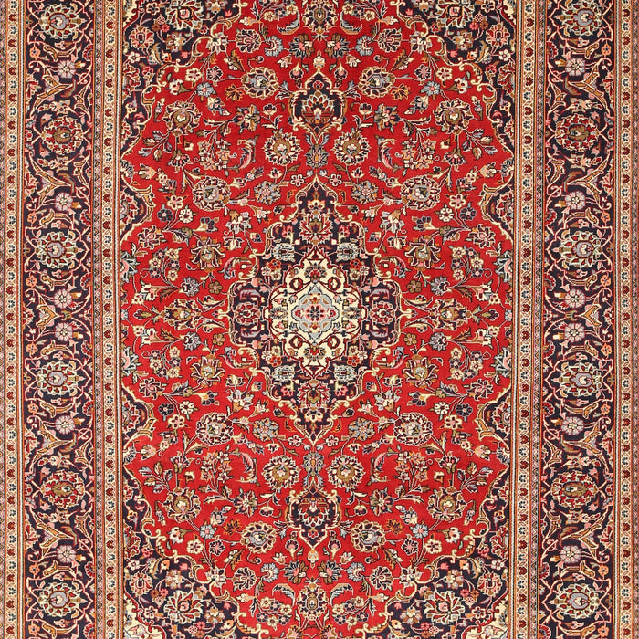 Machine Washable Traditional Tangerine Pink Rug, wshtr967