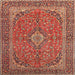 Square Traditional Sand Brown Persian Rug, tr968