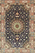 Machine Washable Traditional Dark Brown Rug, wshtr96