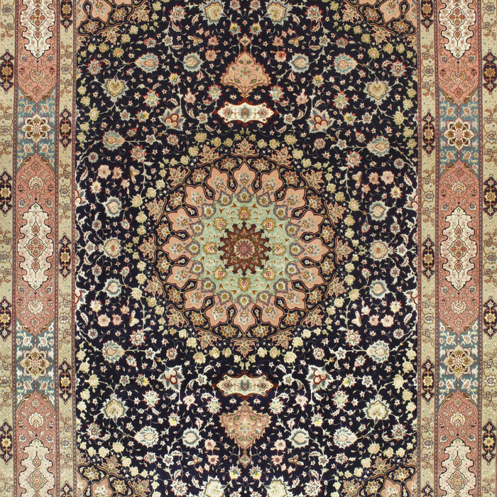 Machine Washable Traditional Dark Brown Rug, wshtr96