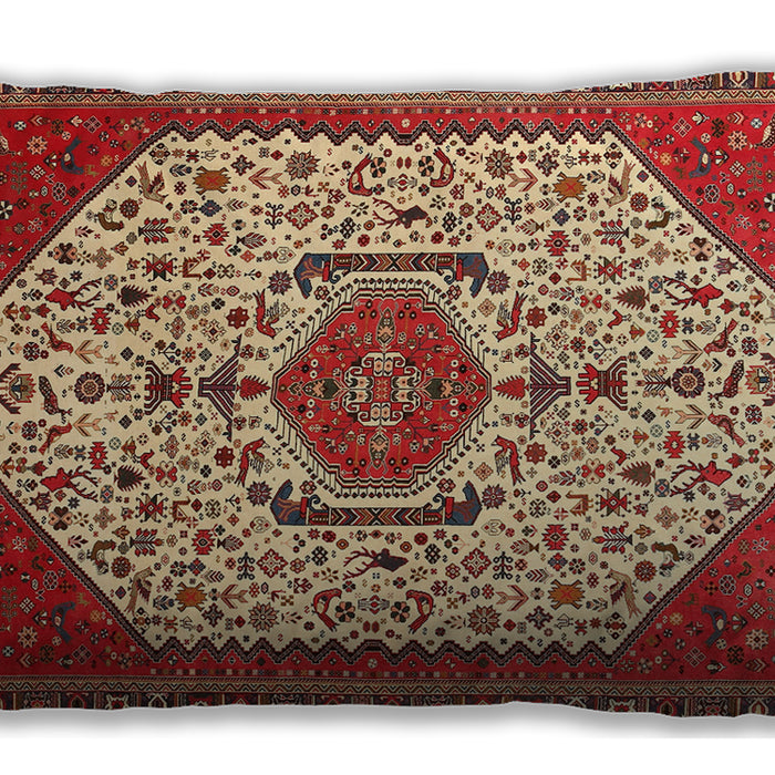 Traditional Classic Rectangular Tomato Red Lumbar Throw Pillow, 13 inch by 19 inch, lbtr971