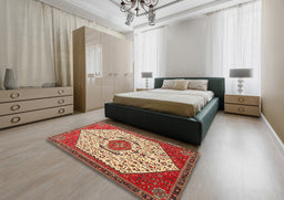 Traditional Red Persian Rug in a Bedroom, tr971