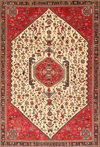 Machine Washable Traditional Tomato Red Rug, wshtr971