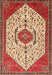 Machine Washable Traditional Tomato Red Rug, wshtr971