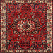 Square Traditional Brown Persian Rug, tr972